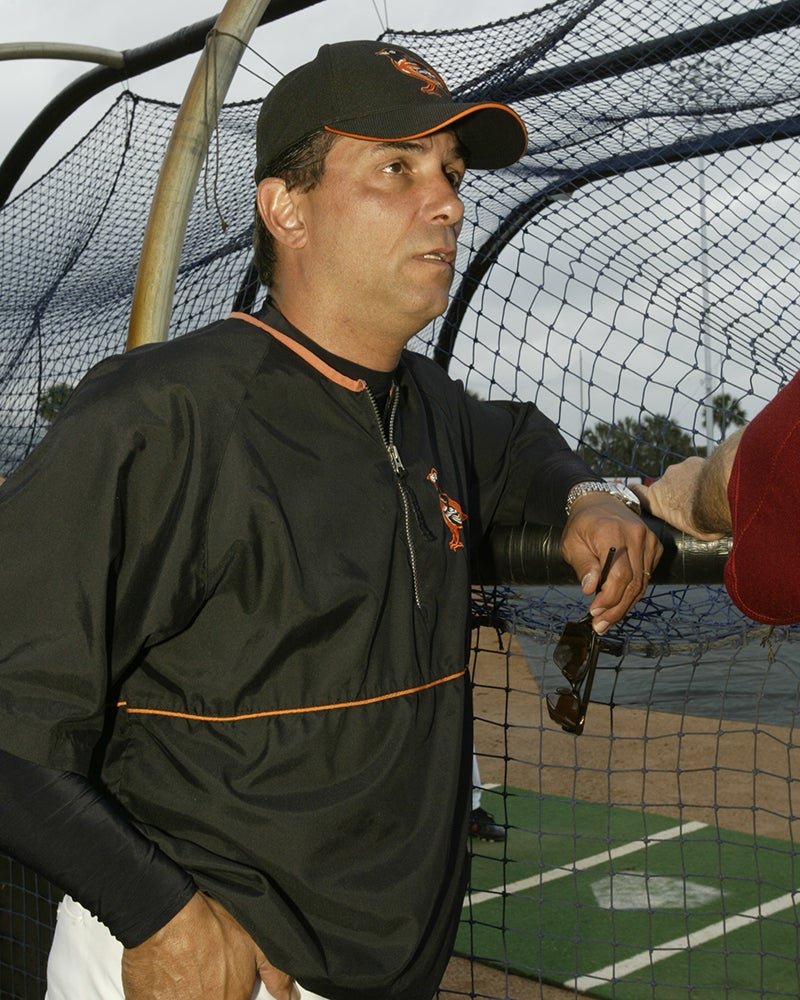 Lee Mazzilli in Orioles jacket