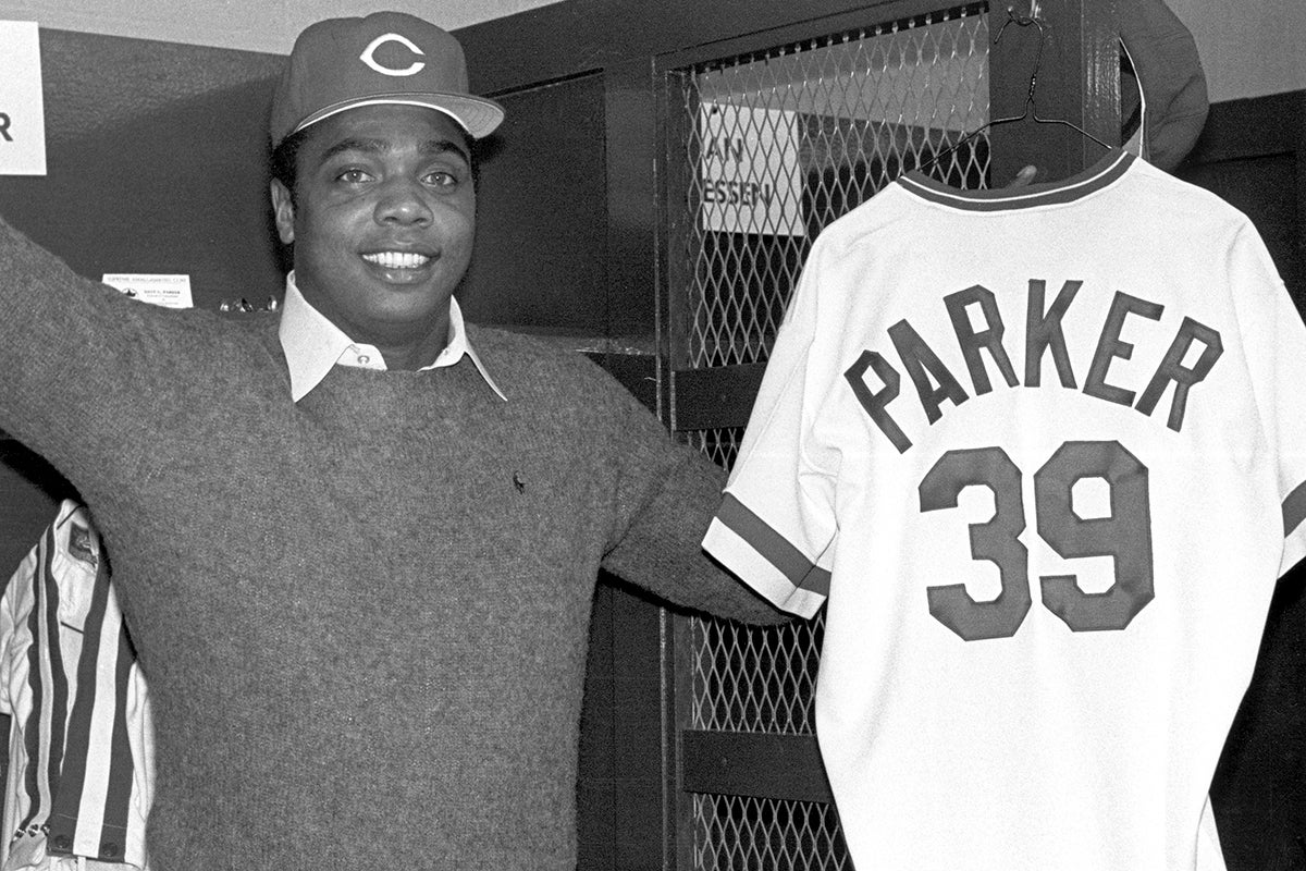 Dave Parker at Reds locker