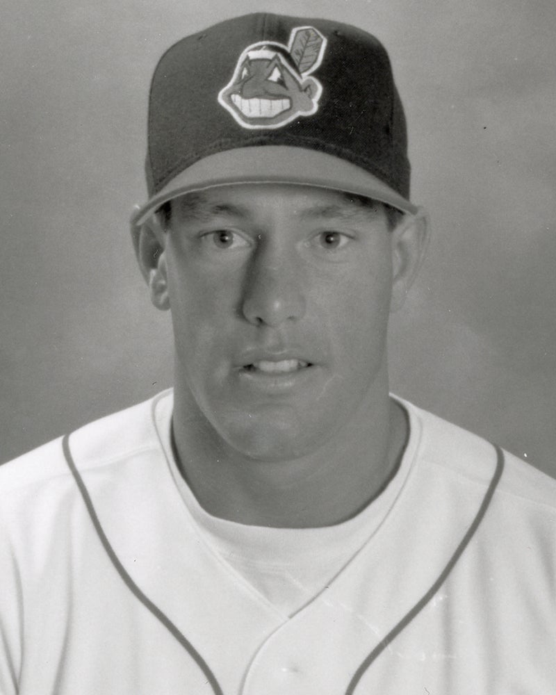 Head and shoulders portrait of Brian Giles in Cleveland uniform