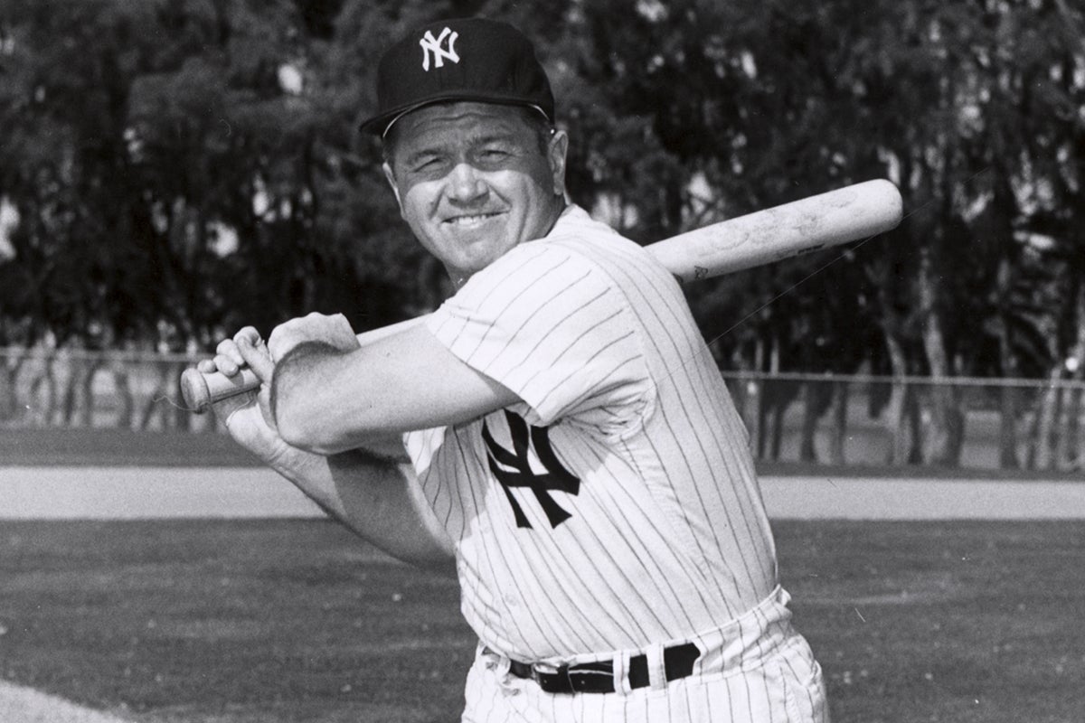 Elmer Valo in Yankees uniform