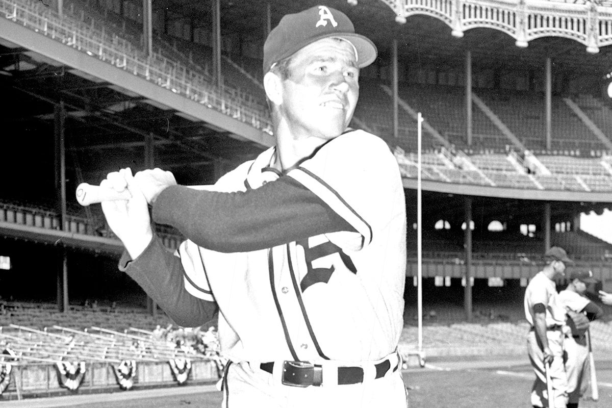 Elmer Valo in Athletics uniform
