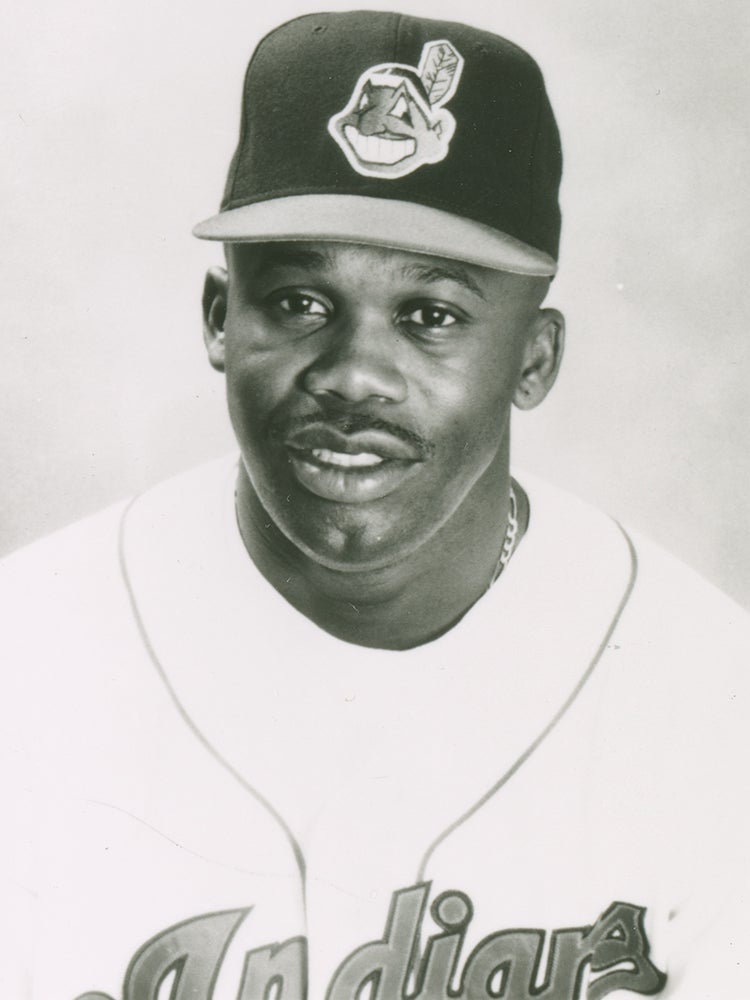 Head and shoulders portrait of Wayne Kirby in Cleveland uniform