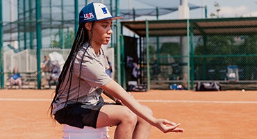 Mo'ne Davis works out at 2023 Trailblazer Series