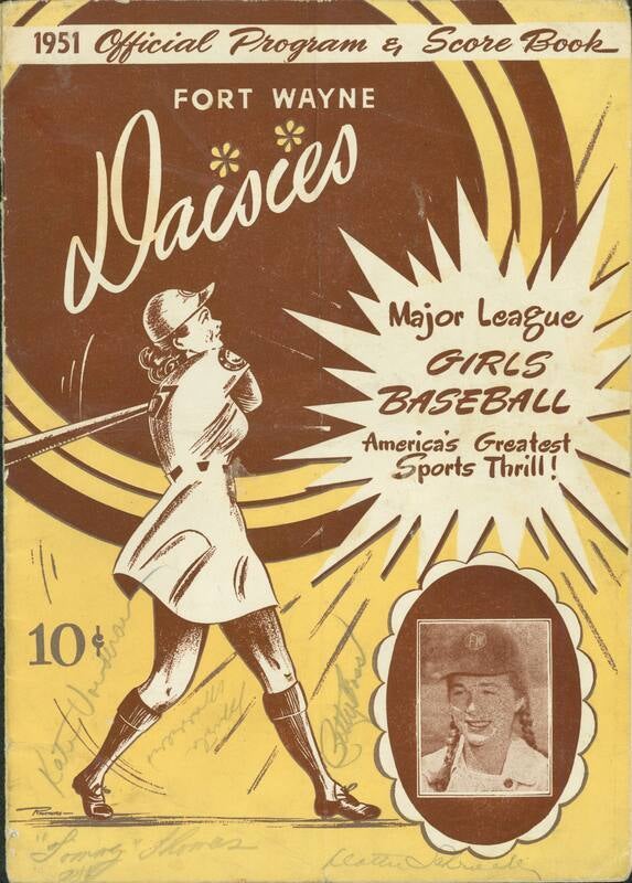 1951 Fort Wayne Daisies program and score book. 