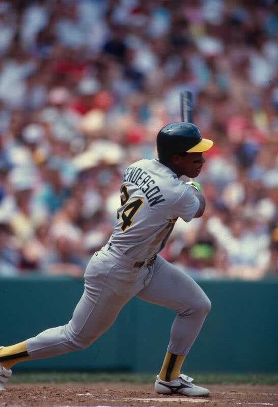 Rickey Henderson Batting photograph
