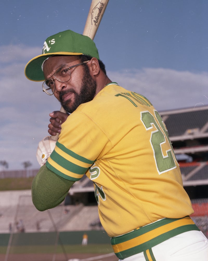 Batting portrait of Jim Tyrone in Athletics uniform