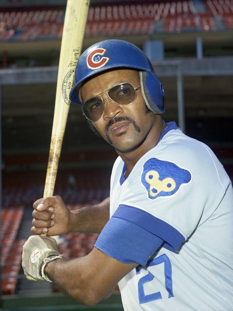 Batting portrait of Jim Tyrone in Cubs uniform